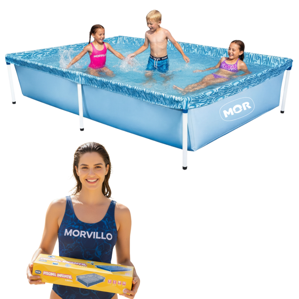 PISCINA INFANTIL 1000 LITROS ESTRUTURA REFORÇADA VERÃO CALOR MOR
