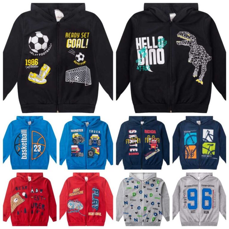 Casaco Moletom Infantil Masculino com Capuz  Jaque