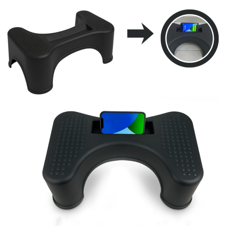 Banquinho Banheiro Apoio Pés Vaso Sanitário Com 