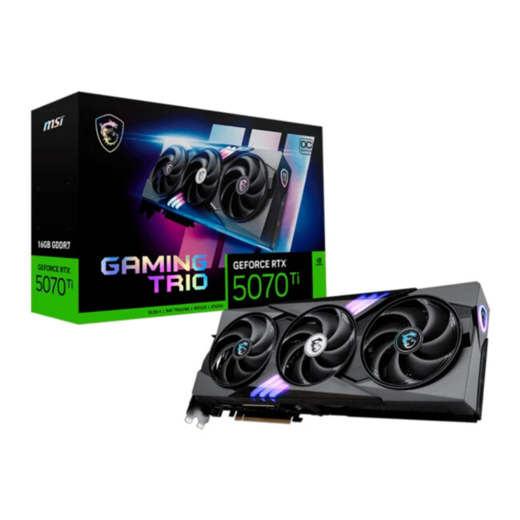 Placa de Video RTX 5070TI 16GB GDDR7 256BITS GAMING TRIO OC MSI 912-V531-272