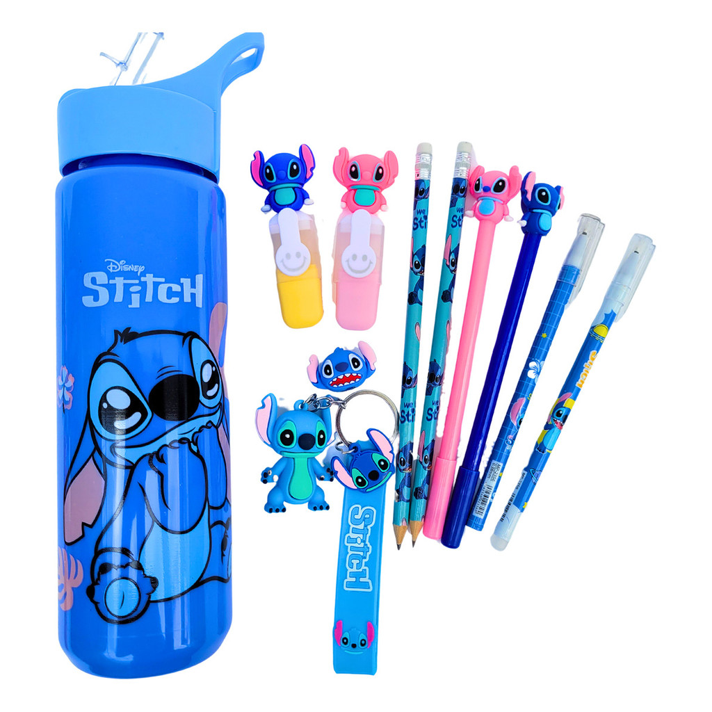 Kit Squeeze Stitch Papelaria Fofa Kawaii 7 Itens Promoção