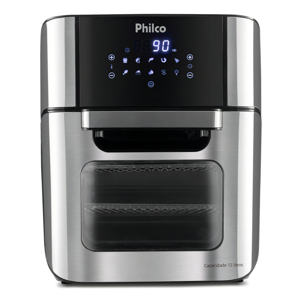Fritadeira Air Fryer Oven Forno Pfr2200p 4 Em 1 12l Preto Philco 220v 1800W