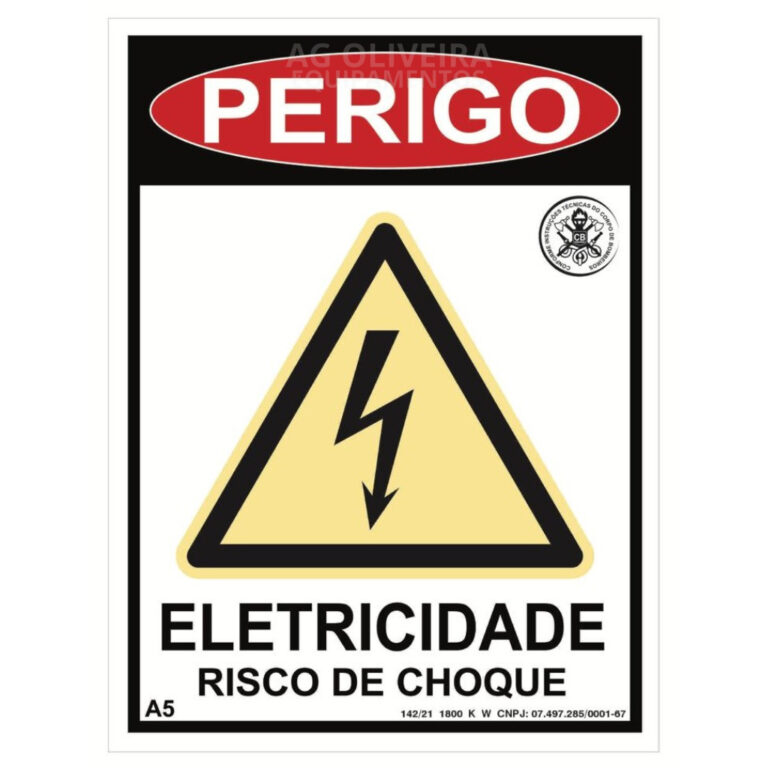 Placa de Sinalização Fotoluminescente A5- Perigo