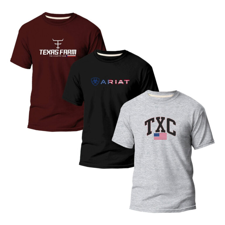 Kit 3 Camisetas Masculina Country Rodeio Texas Var