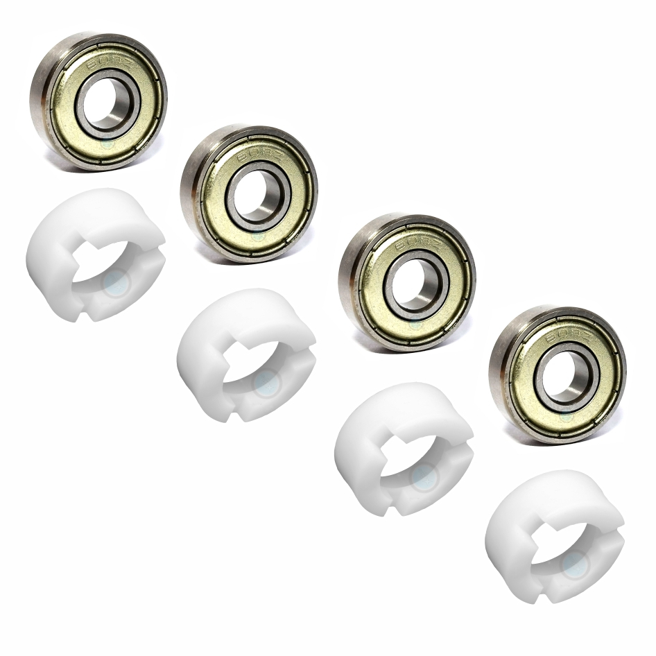 Kit 4 Rolamento 608 e 4 Suporte Mancal Ventilador Arno 40 cm
