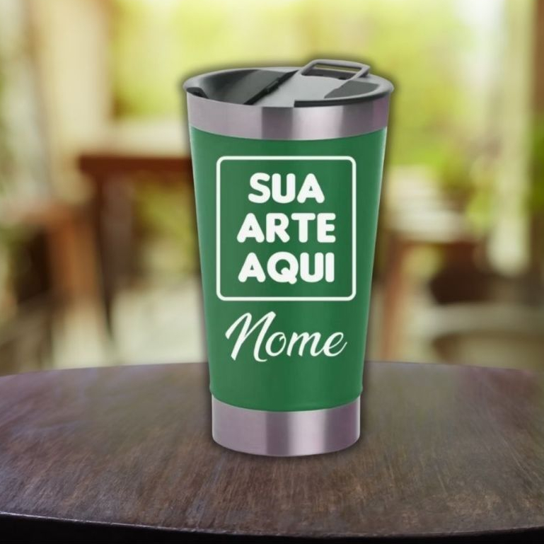 Copo Térmico Personalizado Inox 473ml Com Tampa A