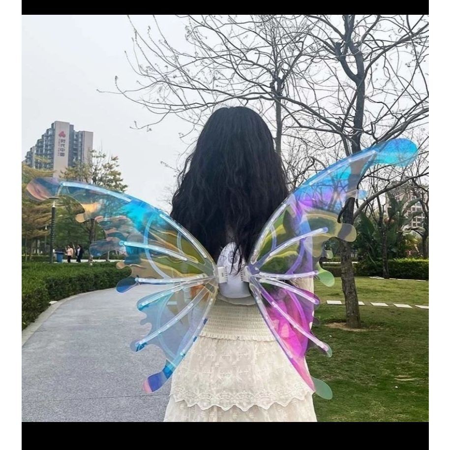 Asas de fada elfo luz elétrica borboleta simulação asas asas de anjo brinquedos luminosos infantis a