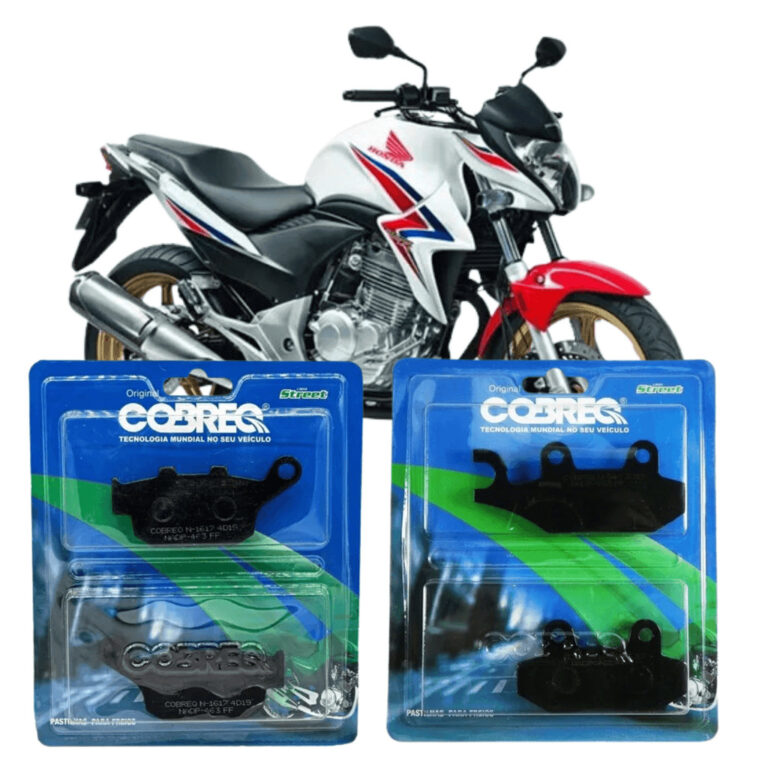 Kit Jogo Pastilha Freio Dianteira E Traseira Moto 