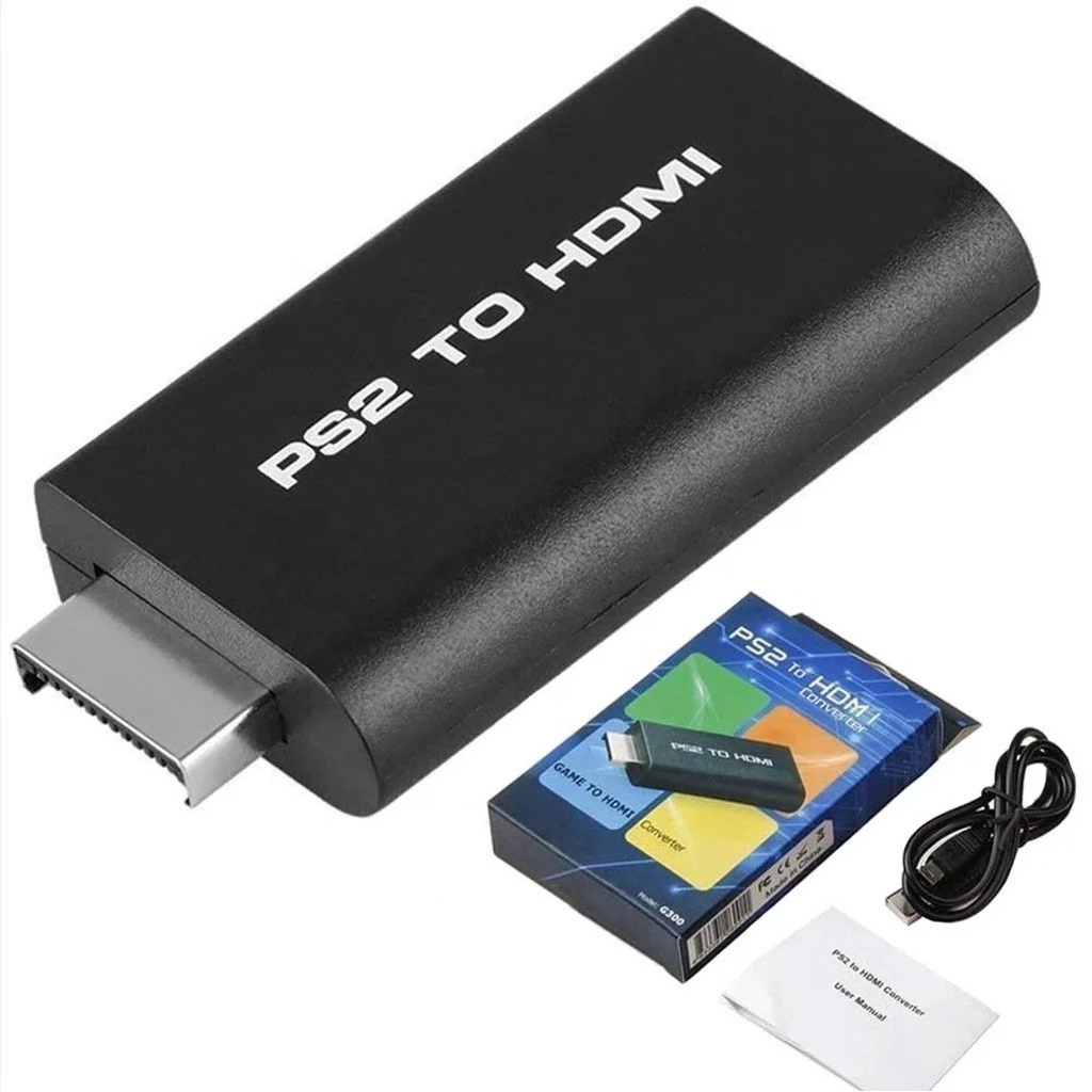 Adaptador conversor Ps2 Áudio e Vídeo Av para cabo de interface multimídia HD