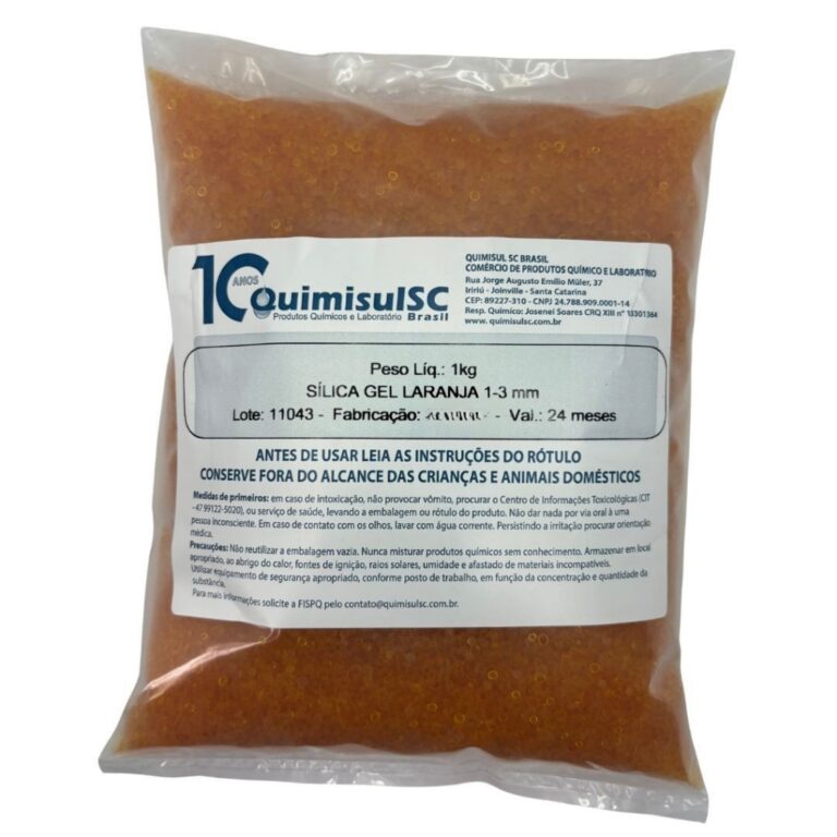 SÍLICA GEL LARANJA ATÓXICA 1-3 MM – 1 KG