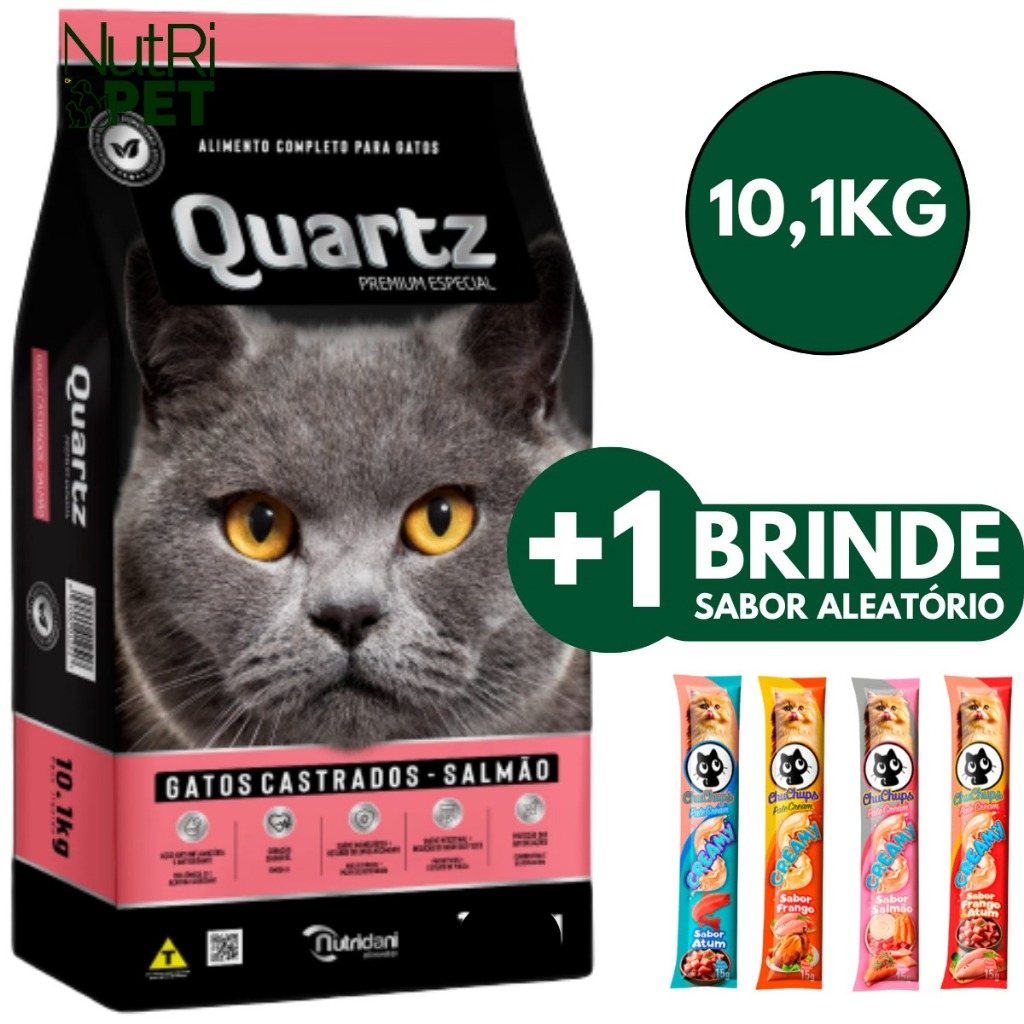 Ração Quartz Gatos Castrados Salmão 10kg