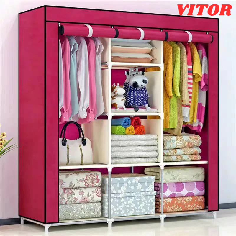 Guarda Roupa Dobrável Organizador De Roupas Armário Multiuso Montavel Casal VITOR