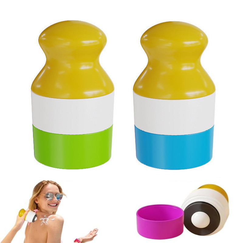 Aplicador de protetor solar, garrafa de bola de loção de protetor solar recarregável portátil 100ML