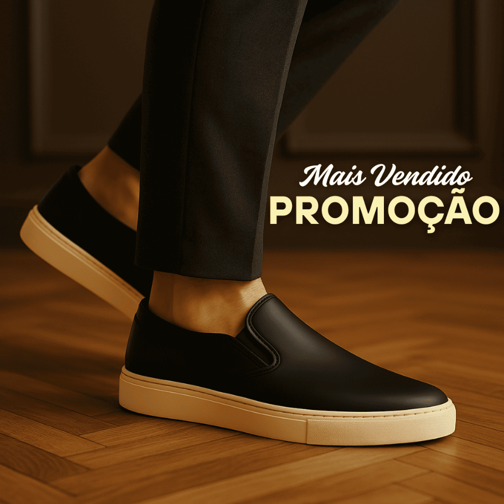 Tênis Masculino Leve e Confortável Slip On Casual Sem Cadarço Estilo Iate Básico Elástico