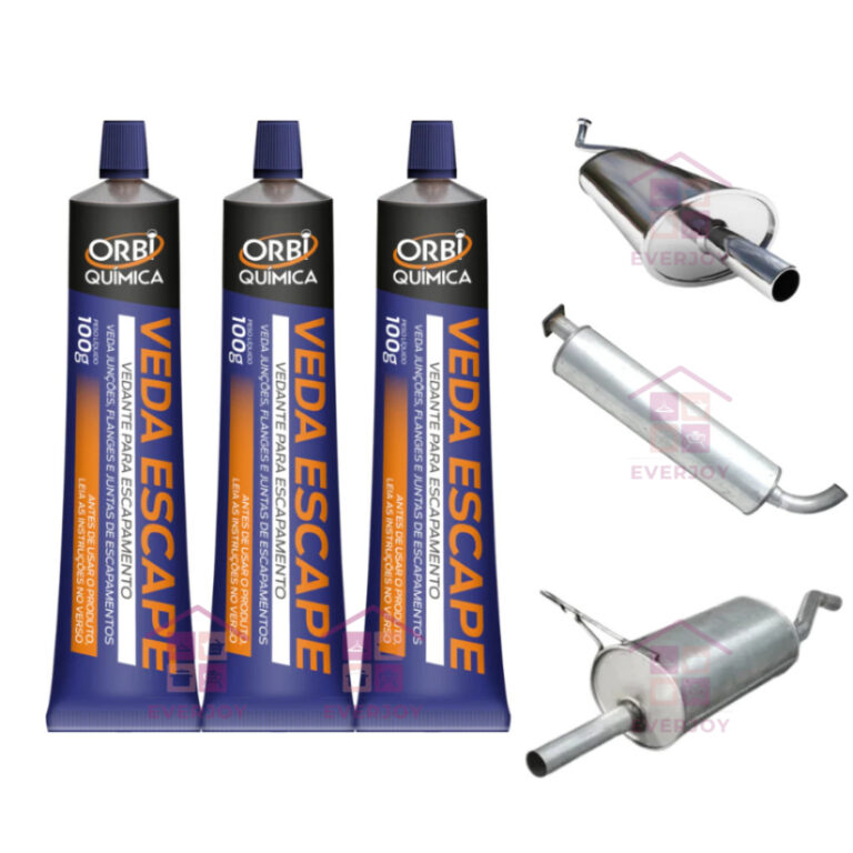 Kit Cola Adesivo Veda Escapamento de Alta Temperat