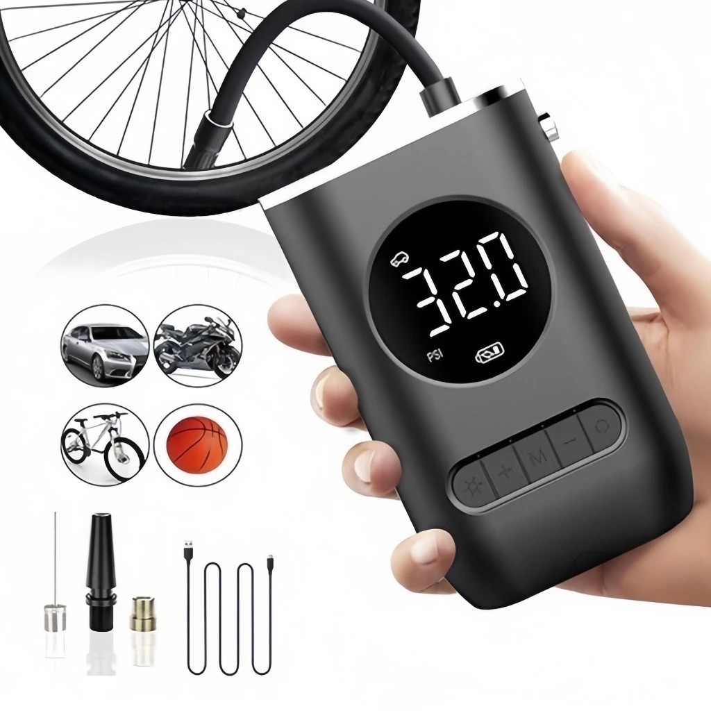 Mini Compressor de Ar Portatil Recarregavél Digital USB Calibrador Pneu Envio Imediato-JACKCELL