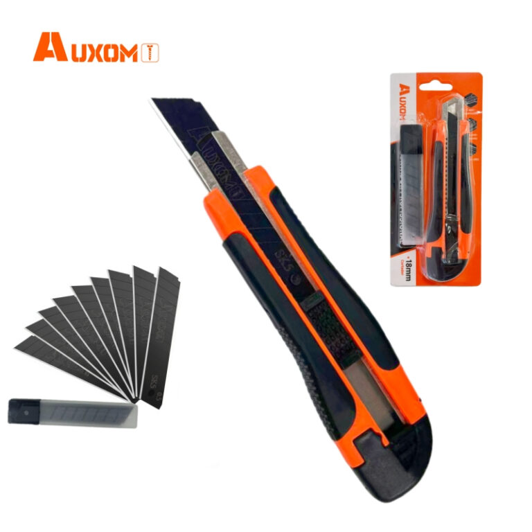 AUXOM Estilete Profissional Emborrachado Com Trava