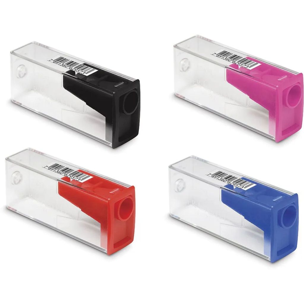 Apontador com Depósito Transparente Retângular Trandicional – Faber-Castell