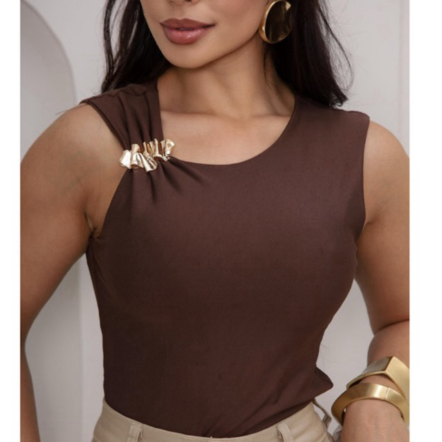 Regata Feminina Suplex Premium Forrada com Detalhe