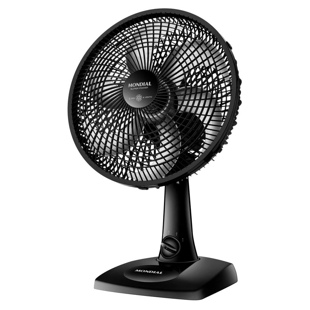 Ventilador de Mesa Mondial 6 Pás Super Power Preto VSP-30-B – 30cm 127V
