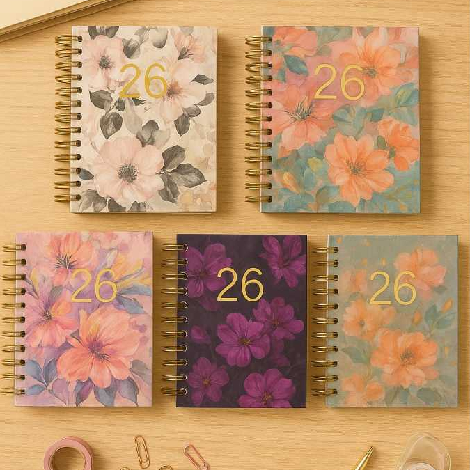 Agenda 2026 Capa Dura Floral – Win Paper