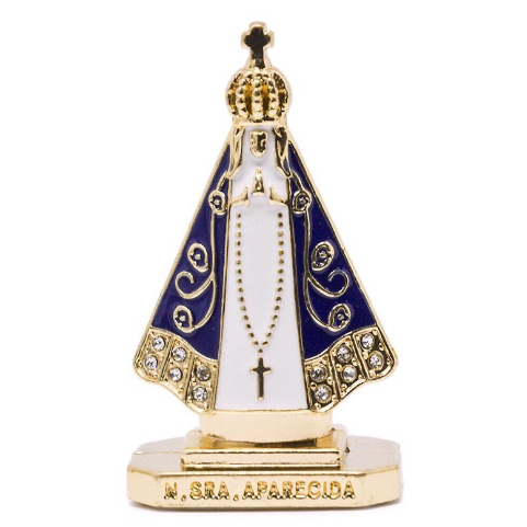 Imagem Nossa Senhora Aparecida Metal Carro Escrit�