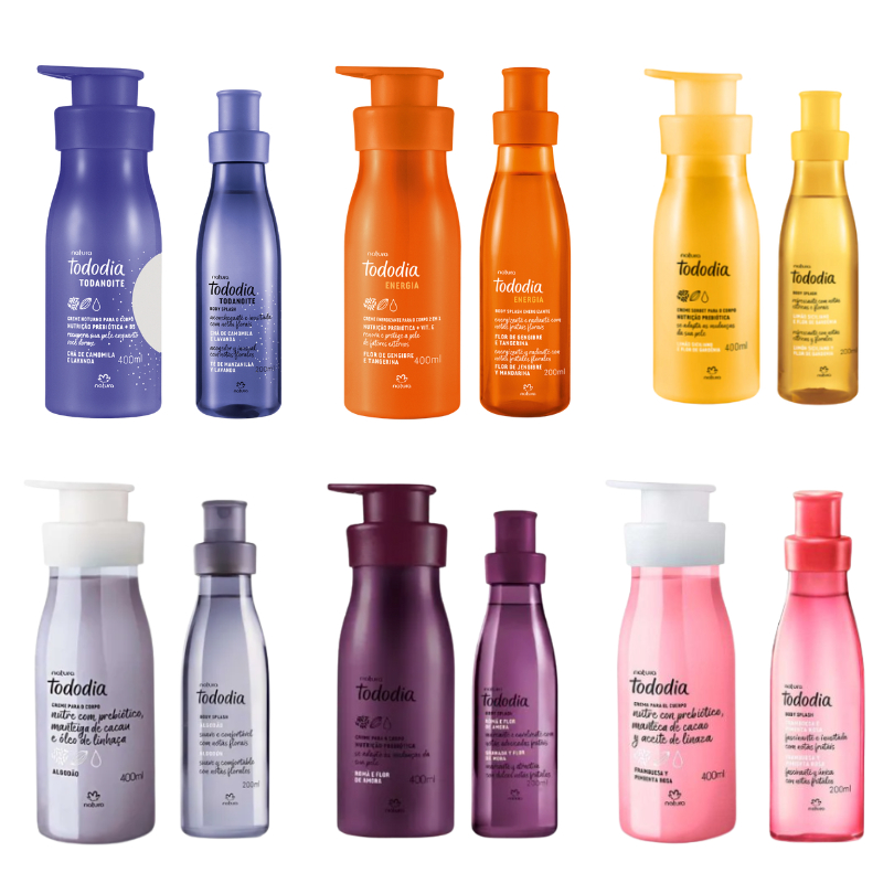 Kit Tododia Creme Corporal Hidratante com Body Splash – Produto Original Natura