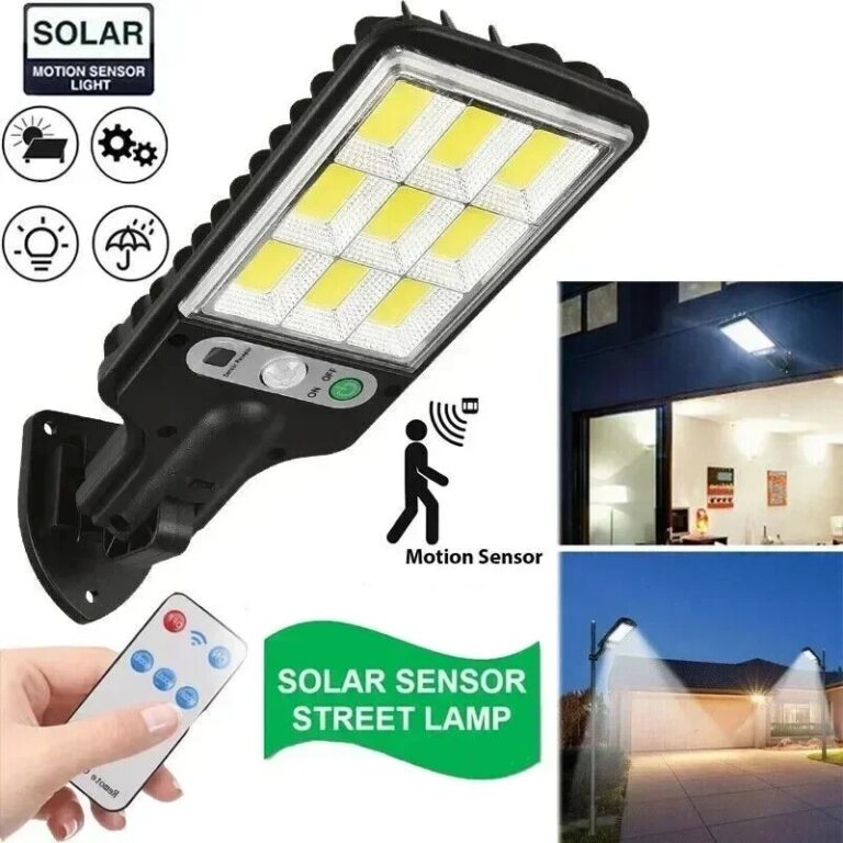 Luminária Solar Parede 21W LED Controle Remoto De