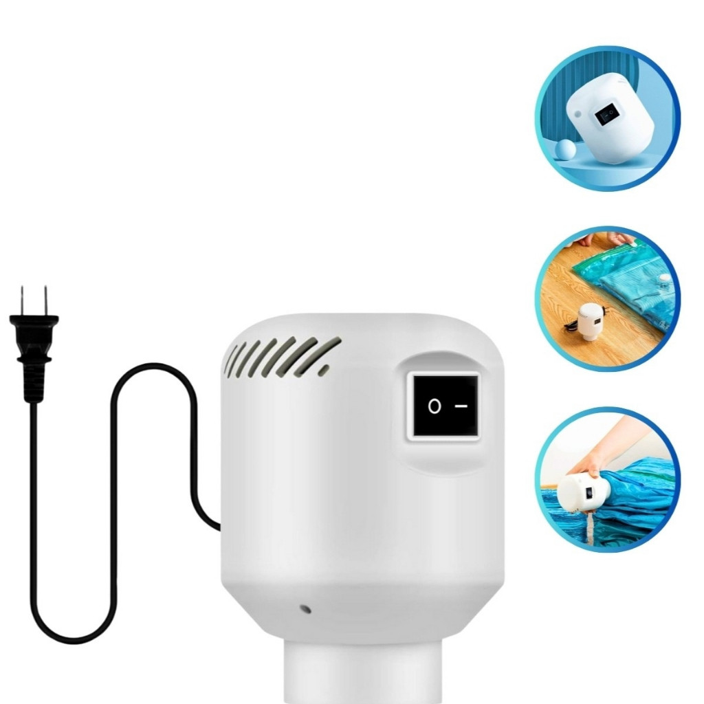 Bomba Elétrica USB 110v 220v Para Saco a Vácuo Organizador de Sucção