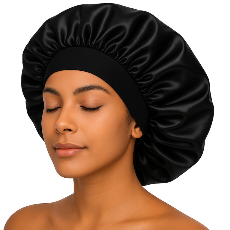 Touca de Cetim com Faixa Elástica de Dormir Cabel