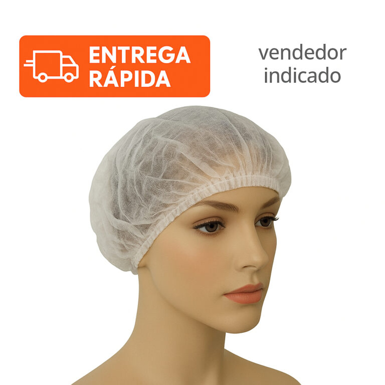 Touca Descartável Sanfonada TNT Branca 100 Unidad