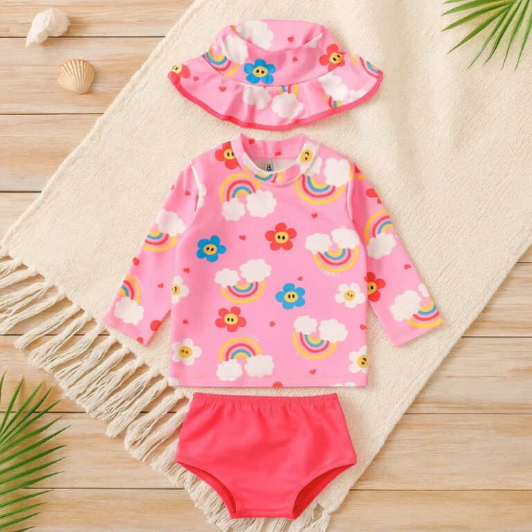 Conjunto Praia Bebe Infantil Proteção Uv 50+ Men