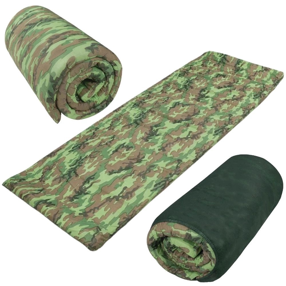 Colchonete Camping Camuflado Verde 1,80m x 0,60m  Confortável, Resistente e Dobrável