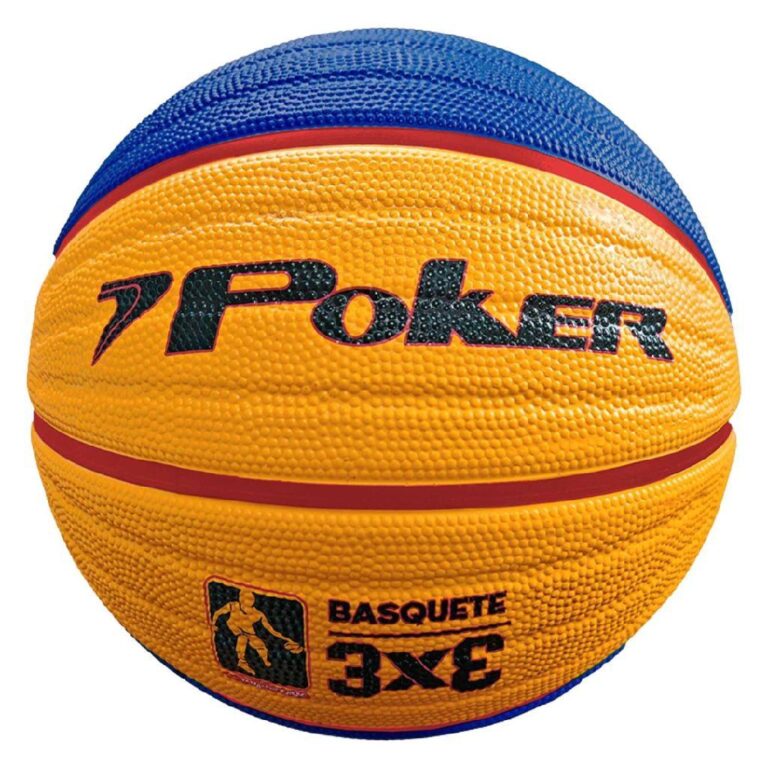 Bola De Basquete 3X3 Azul Amarelo Vermelho Origina