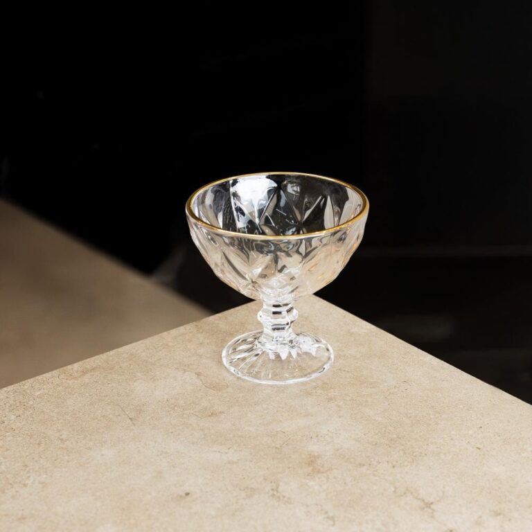 Taça para Sobremesa Lyor Diamond de Vidro com Fio