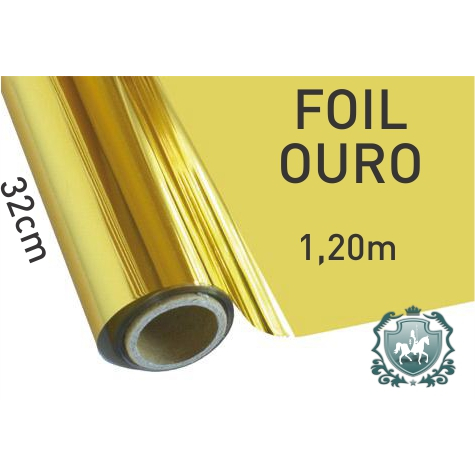 1m Foil Ouro Efeito Metalizado Hotstamp americano 