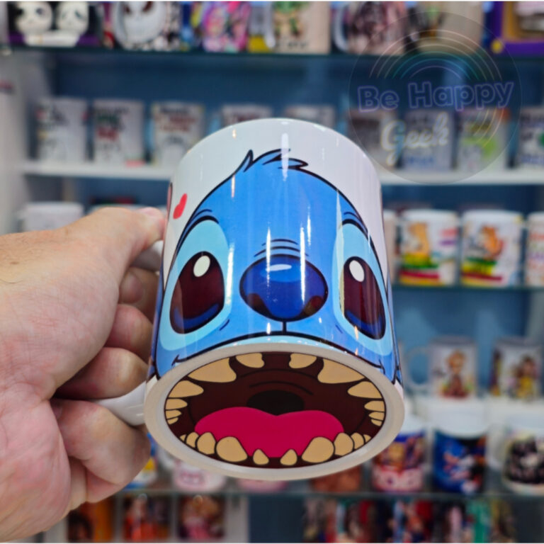 Caneca de Porcelana STITCH BOCÃO em baixo Persona