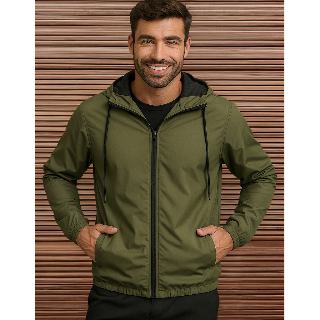 Kit 1 ou 2 Jaquetas Corta Vento Masculina com Bolso Secreto Impermeável Leve Esportiva Casual com Zí