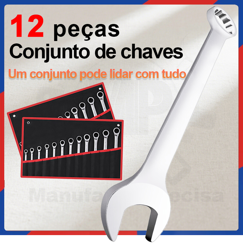 Kit de Chaves Fixas 12/17 Peças – Ideal para Reparos Domésticos, Automotivos | Preço Baixo
