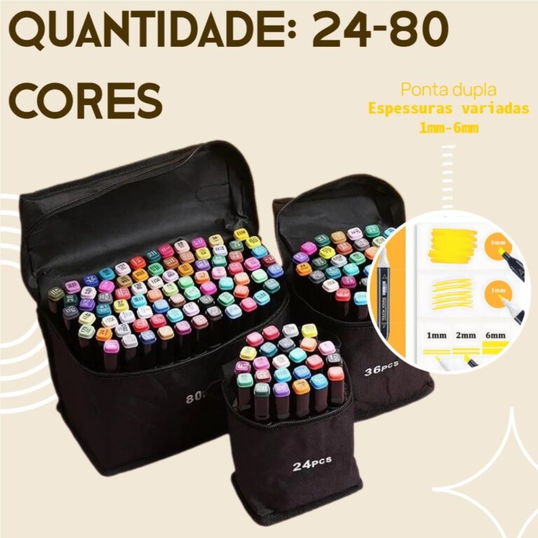 24/36/48/60/80 peças Caneta Marcadora De Ponta Du