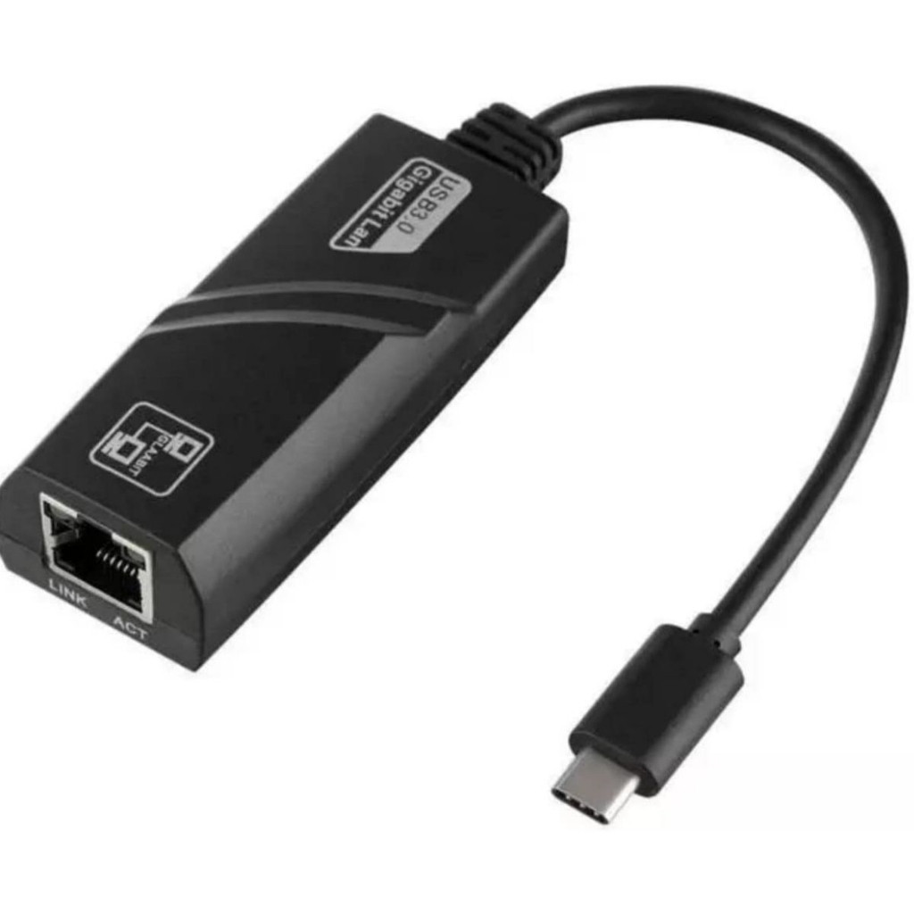 Cabo Adaptador Type-C Para RJ45 Lan Megabyte 10/100/1000Mbps. DESKCTOP PC e NOTEBOOK JorgeStore