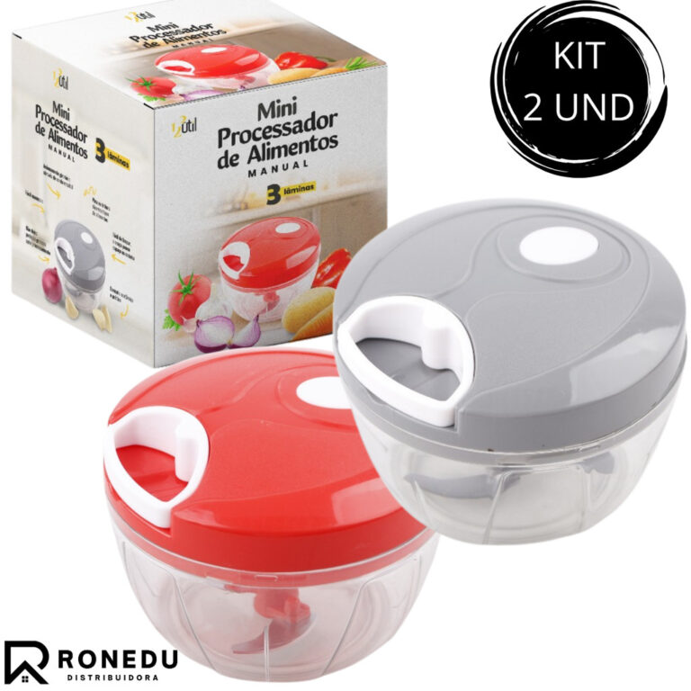 KIT 1 e 2 Mini Processador Triturador de Alimento 