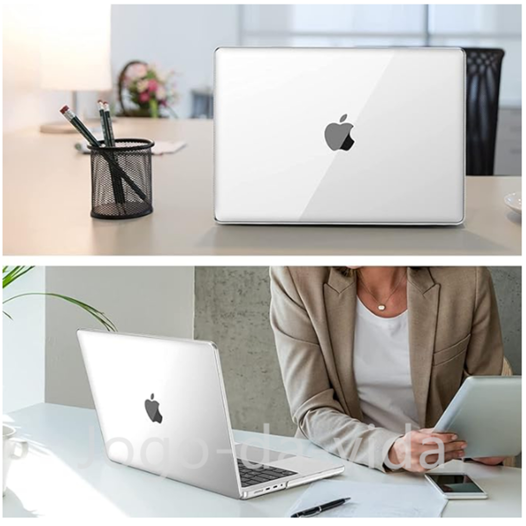 Capa Capinha Resistente Brilhante Acrílico Para MacBook Air 13 13.6 Pol 15 Pro 13 14 16 Pol2016-2024