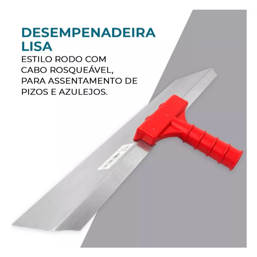 Desempenadeira Rodo Lisa com Suporte Universal 48cm