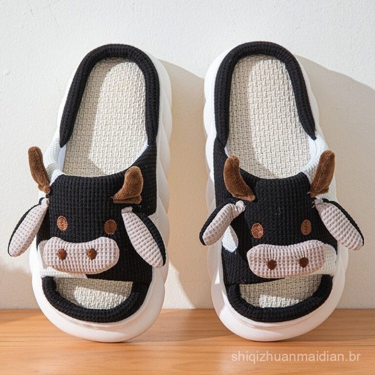 Novos Sapatos Feminino Chinelos de Linho Chinelos 