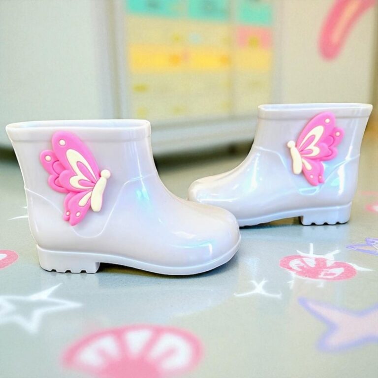 Galocha Infantil Menina Feminina Flores Bota Crian