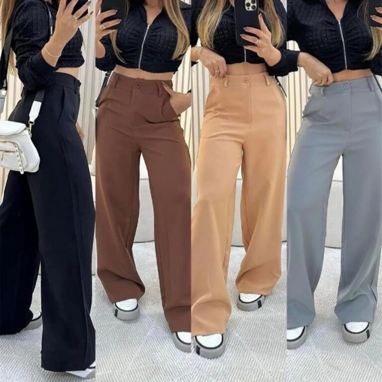 Calça Pantalona Alfaiataria Cintura Alta Premium 