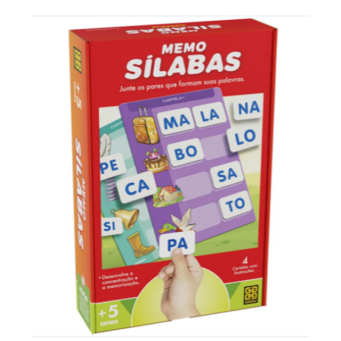 Jogo Memória Sílabas – 01698 – Grow