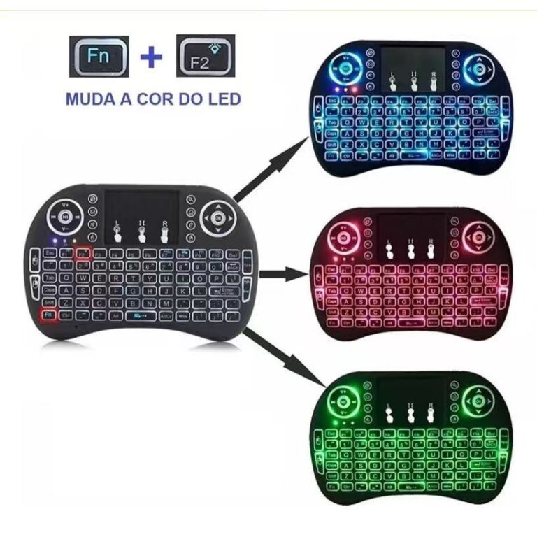 Mini Teclado Controle Sem Fio Para Smart Tv Tv Box
