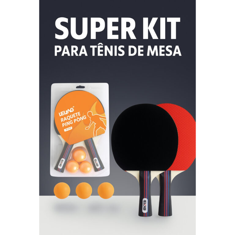 Kit 4 Raquetes Ping Pong Tênis De Mesa Profission